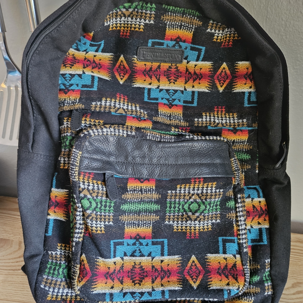 Pendleton Black and Multicolor Men's Backpack